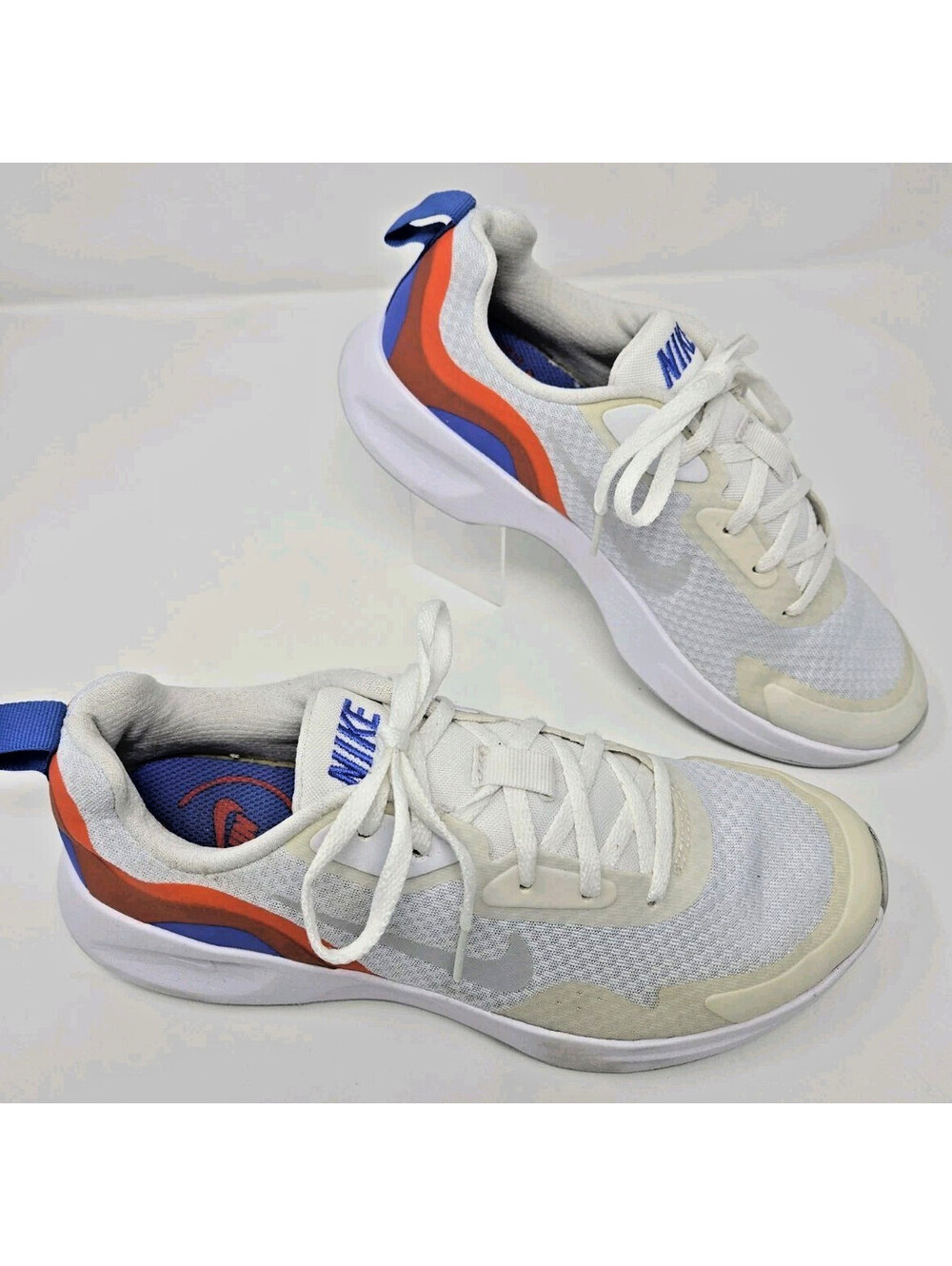 Nike WearAllDay CJ1677-106 White Orange Blue Mesh Sneakers Women's Size 8.5